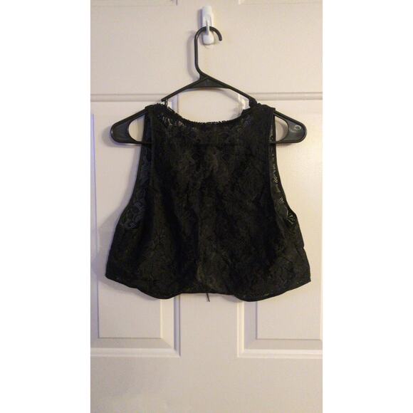 Vintage Pandora Womens Black Lace Lingerie Tie Vest, Small, Goth Witchy Coquette - Picture 5 of 8